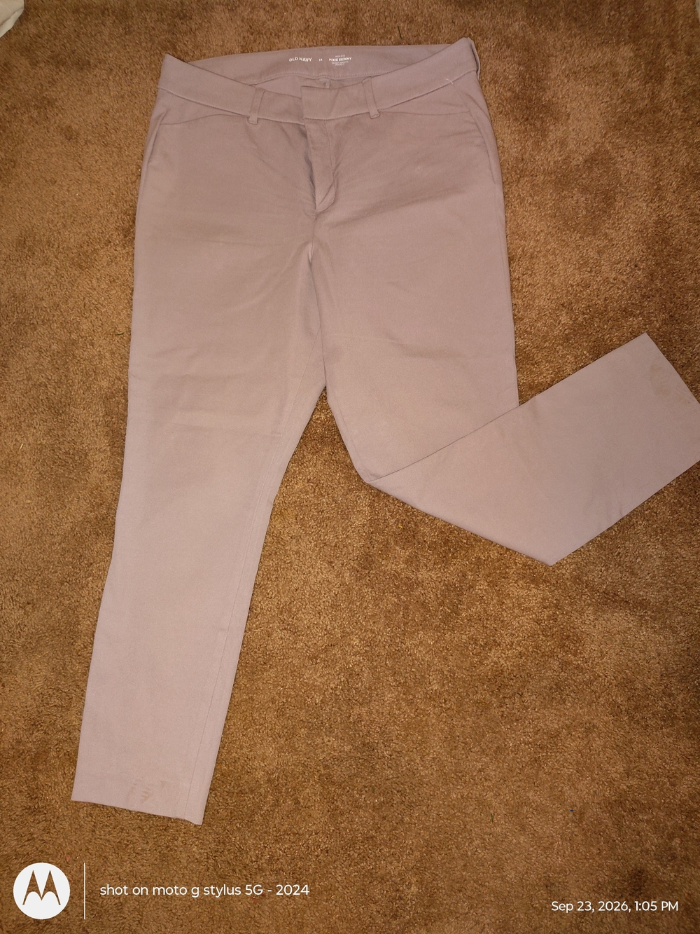 Old Navy Pixie Skinny High Rise Secret-Smooth Pockets Dress Pants Gray